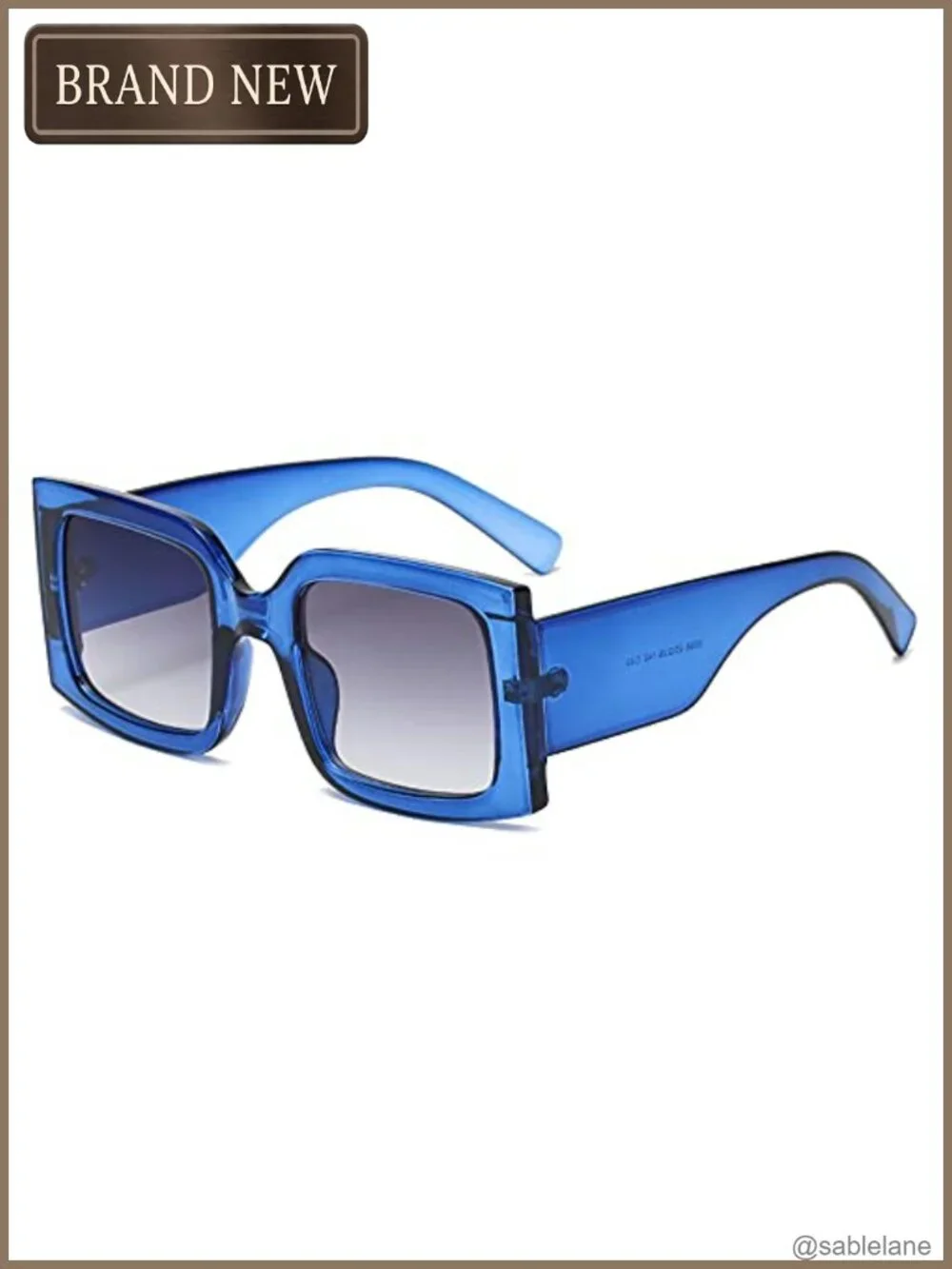 Vintage Oversized Square Sunglasses UV400 Protection Unisex